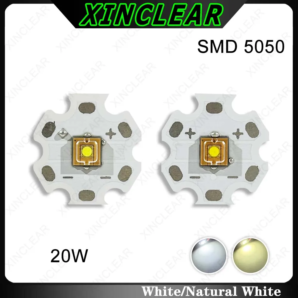 Koraliki do lampy laserowej dużej mocy 20W biała naturalna biała dioda LED SMD5050 chip z 20mm płytka drukowana do latarki czołowej lampa górnicza
