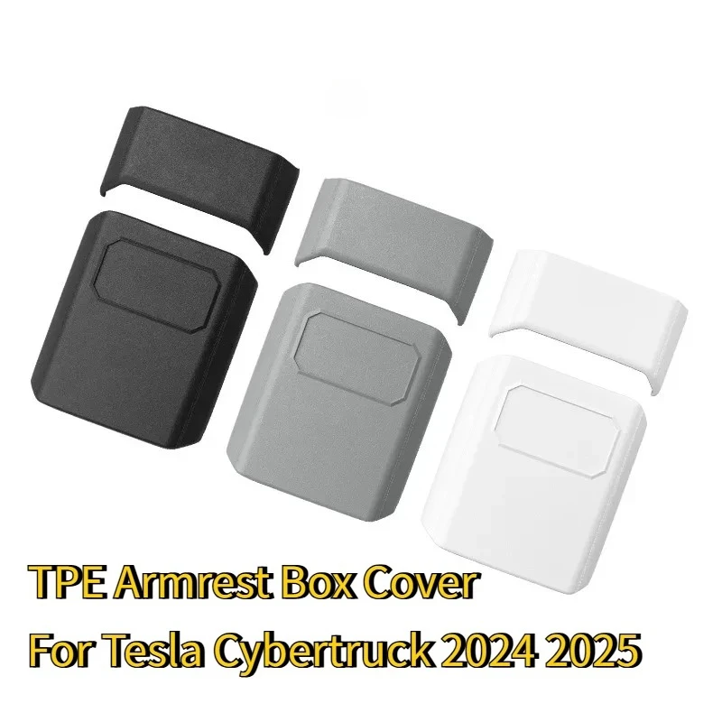 TPE Armlehnenbox-Abdeckung für Tesla Cybertruck 2024 2025 Zentrale Steuerkonsole Armlehnenbox Schutzabdeckung Auto-Dekorationszubehör