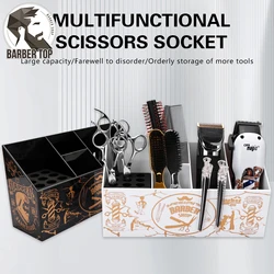 Spot Hairdressing Scissors Stand Case Salon Hairdresser Tools Storage Box Organizer Comb Clips Holder Barber Supplies