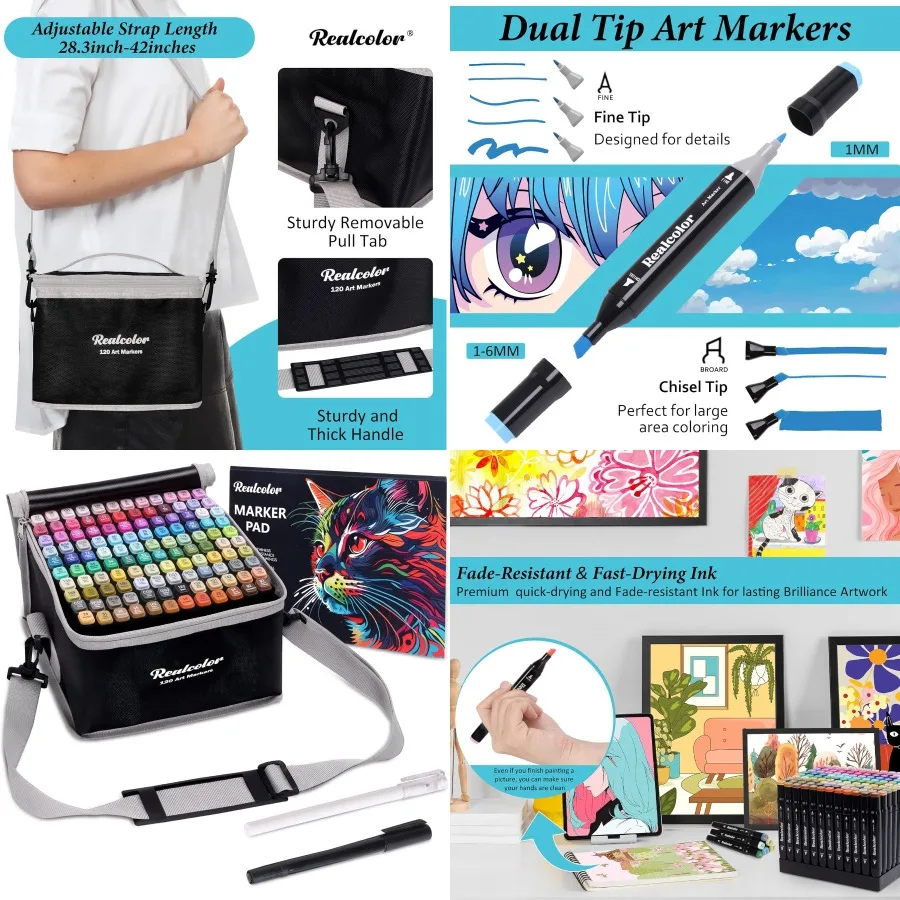 set-da-120-pennarelli-ad-alcool-con-doppia-punta-per-colorare-disegnare-schizzi-creazione-di-cartoline-e-illustrazioni-ideali-per-artisti-desig