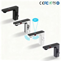 Solid Brass Smart Sensor Bathroom Faucet Touchless Digital Display Basin Faucets Automatic Induction Water Faucet Mixer Sink Tap