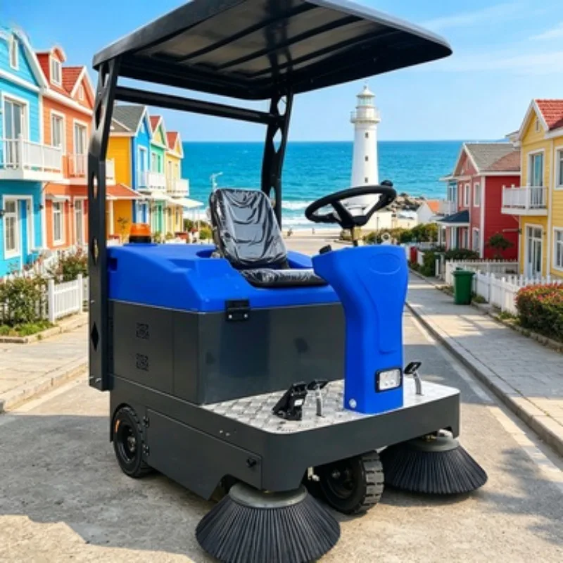 Industrial Floor Sweeper Truck Battery Operated for Large Outdoor Area