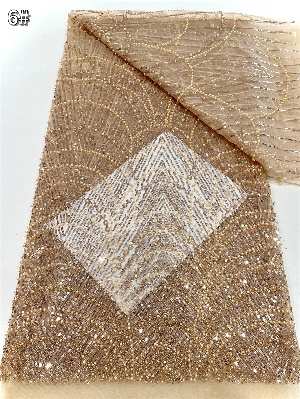 Tessuto di pizzo africano con paillettes in rilievo Tessuto di pizzo francese di tulle di alta qualità Tessuti di pizzo nigeriano ricamato 2025