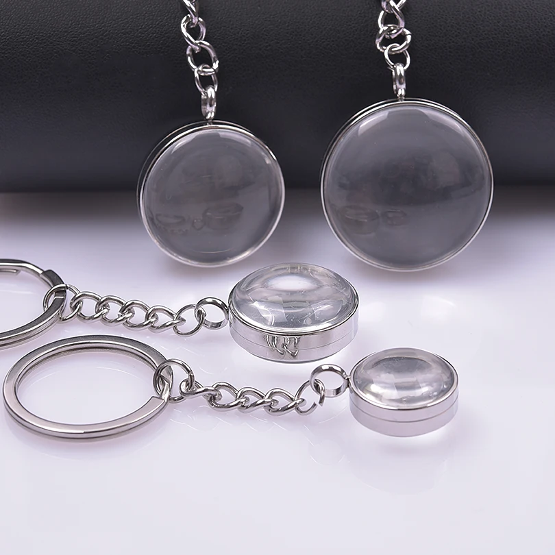 Biconvex Glass Locket Frosted Twist Screw Stainless Steel Lockets Medallion Mini Photo Wholesale For Necklace With Keychain