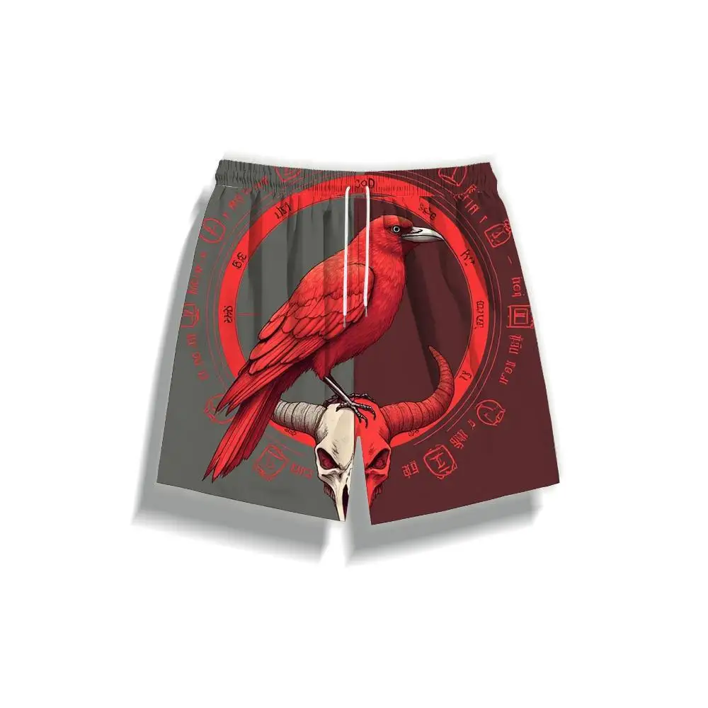 

1pcs Men's Short swim trunks2026 Summer 3D Printed Short sleeve Polyester running cargo pants Breathable Pants Quick drying
