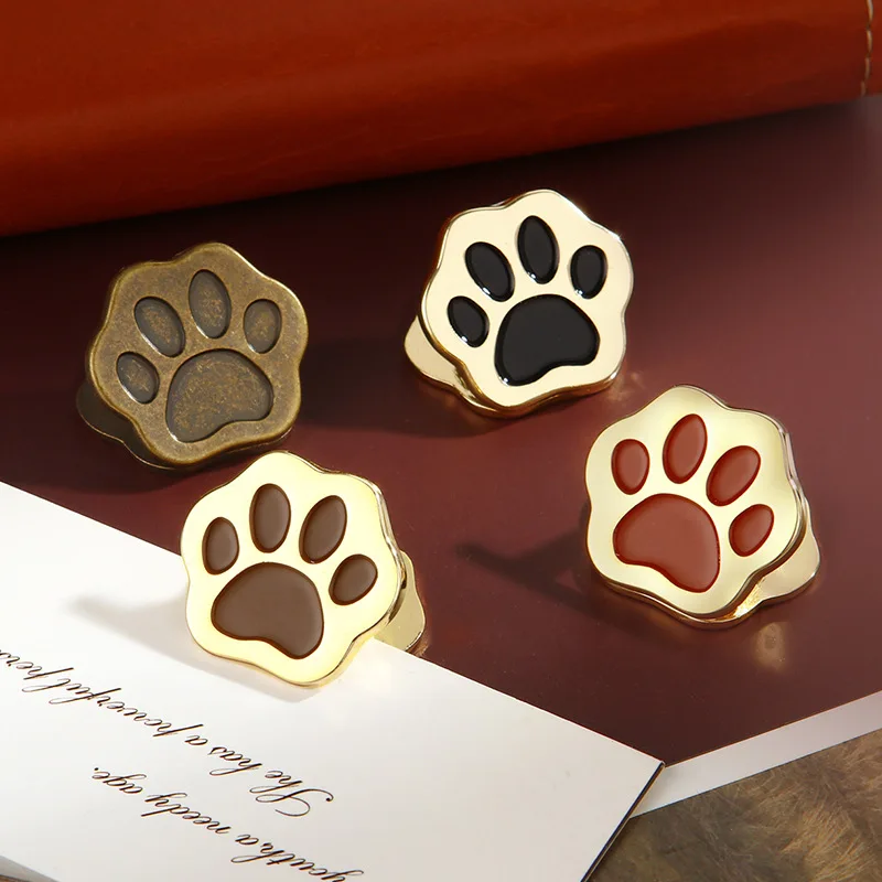 10pcs Metal Cat Paw Binder Clips Cartoon Animal Bill Notes Letter File Postcard Paper Binding Clip Home Office Storage Supplies