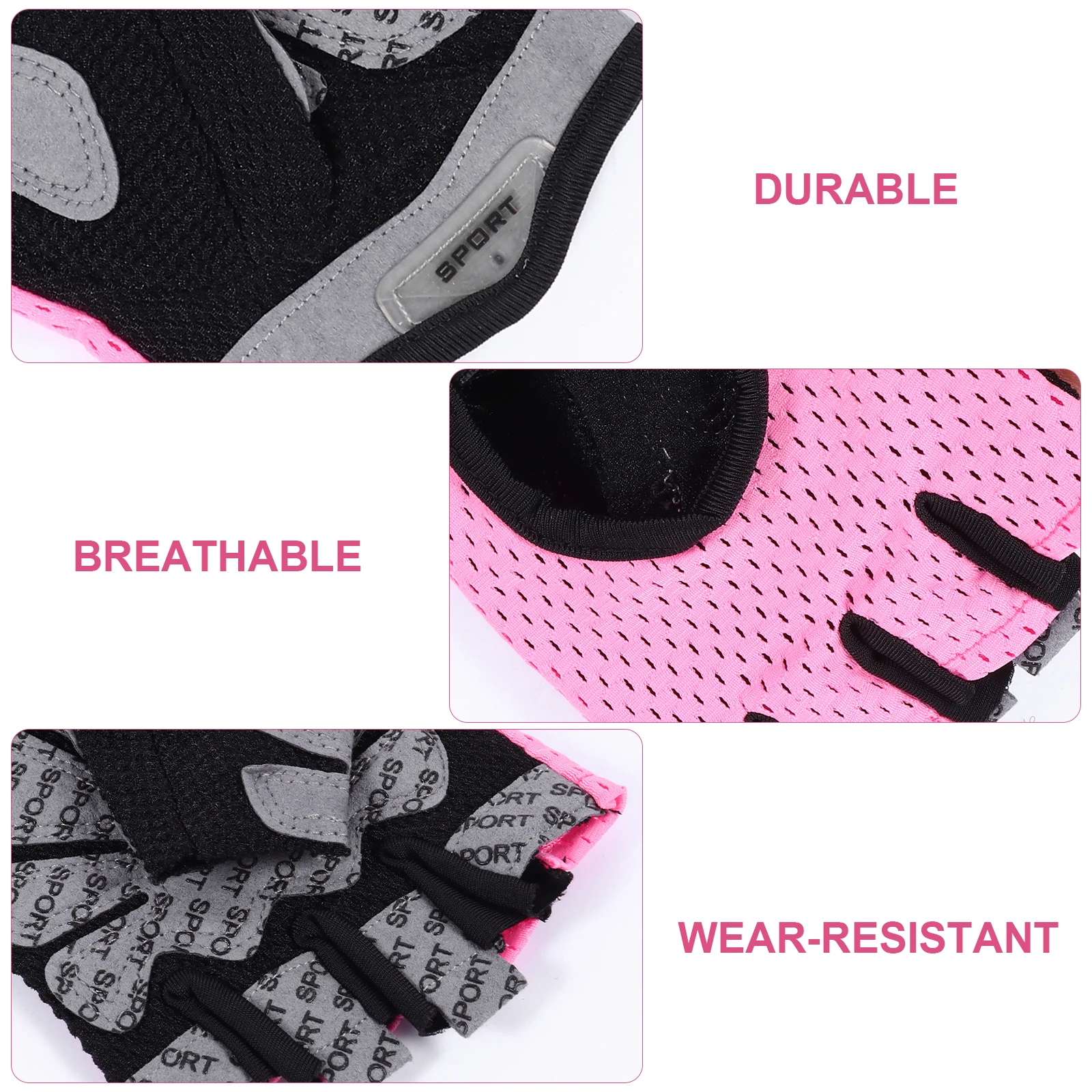 

1 Pair Anti-Slip Half Finger Cycling Gloves Breathable Gym Sports Lifting Protective Gloves For Outdoor Indoor Exercise
