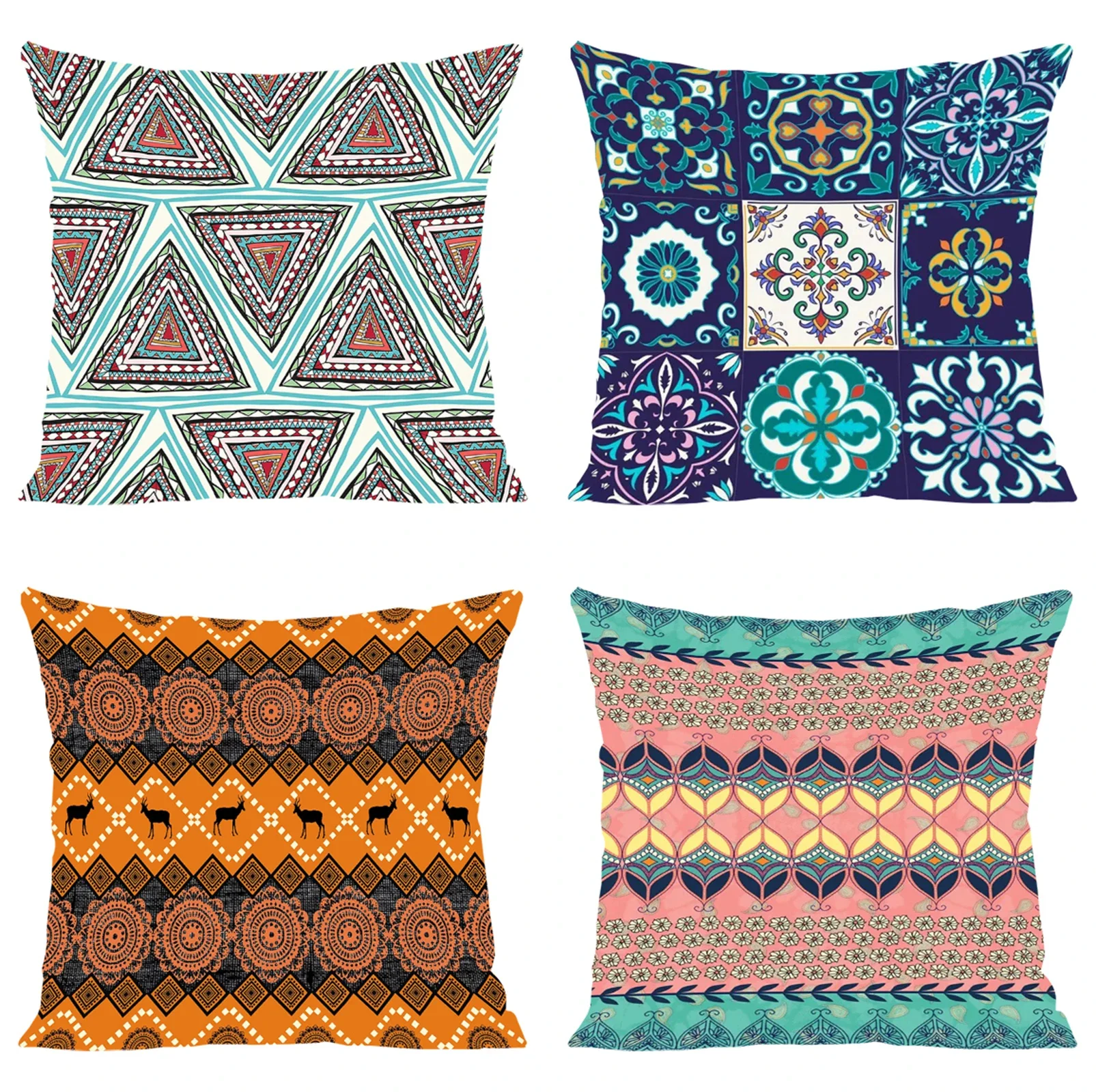 

Bohemian Pattern Pillowcases for Pillows 45x45 Cushion Cover for Living Room Cushions Decorative Pillowcase 40x40 Home Decor