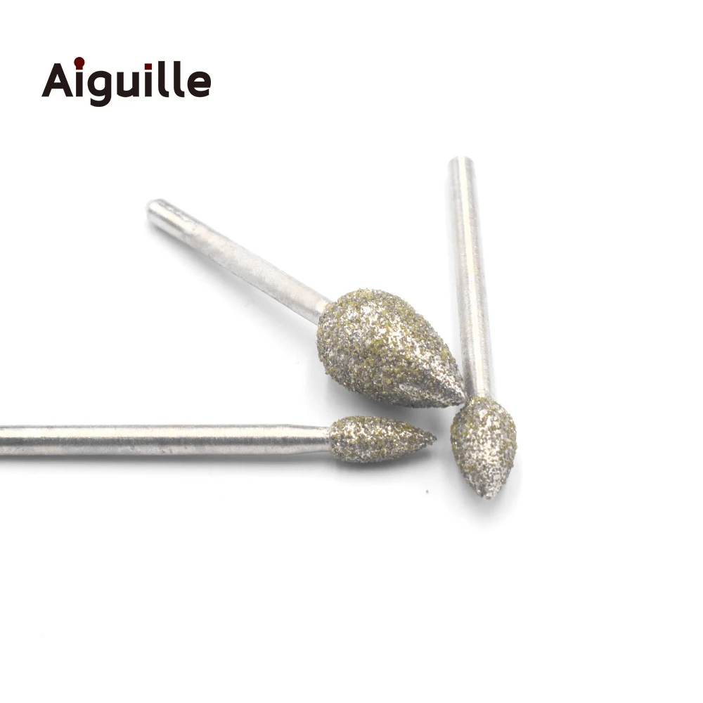 Mèches à éplucher les métaux pour meulage diamant, point de meulage, travail de la pierre, diversifier les mèches, 4mm, 5mm, 6mm, 8mm, 10mm, 60 #