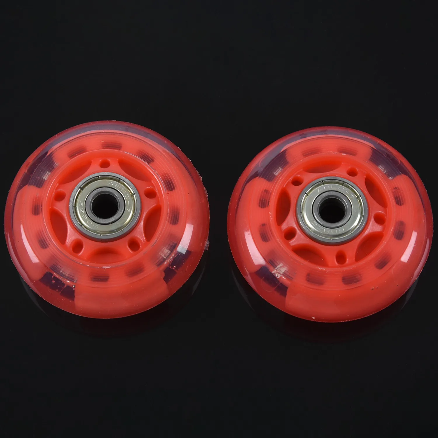 *N21R 1 Paar 8 mm Durchmesser 608ZZ Lager Inline Scooter Skating Skate Wheel Rot