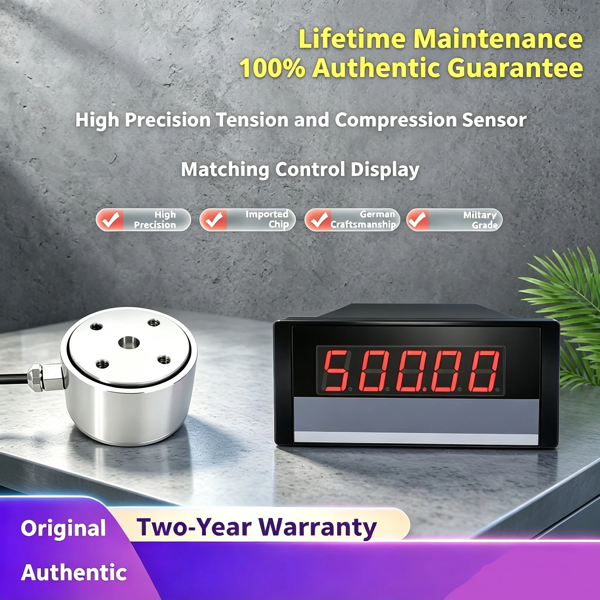 MCK-Z All-in-One Weight Indicator 1-3T Stainless Steel 4-Wire Load Cell 0.5mV/V 5-Digit LED Industrial Weighing Controller