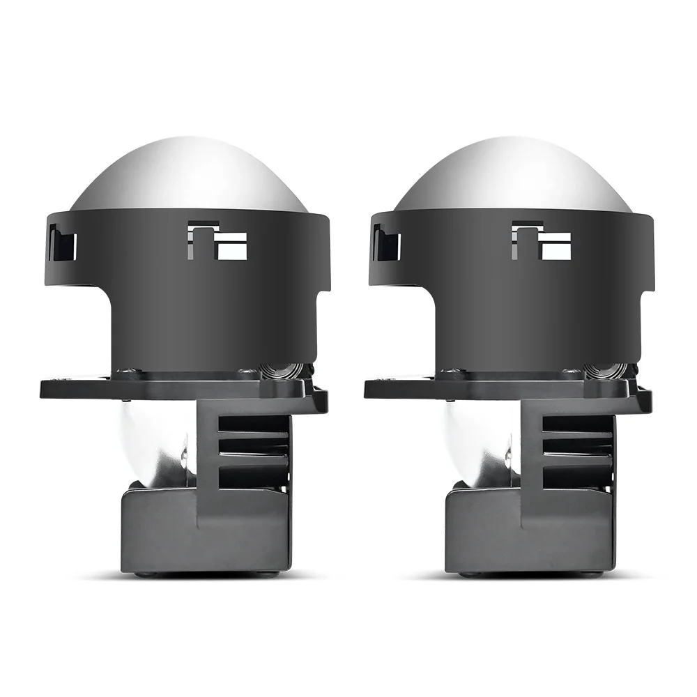 3 Inch Bi LED Projector Headlight with Halo Dual Cup Dual Beam 70W Super Bright Eyeball Lens All in One High Low Beam