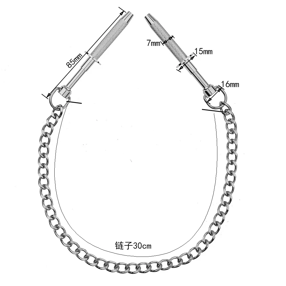 Stainless Steel Nipple Milk Clips with Metal Chain Breast Labia Clip Sex Slaves Nipple Clamps Bdsm Bondage Sex Toys For Couples