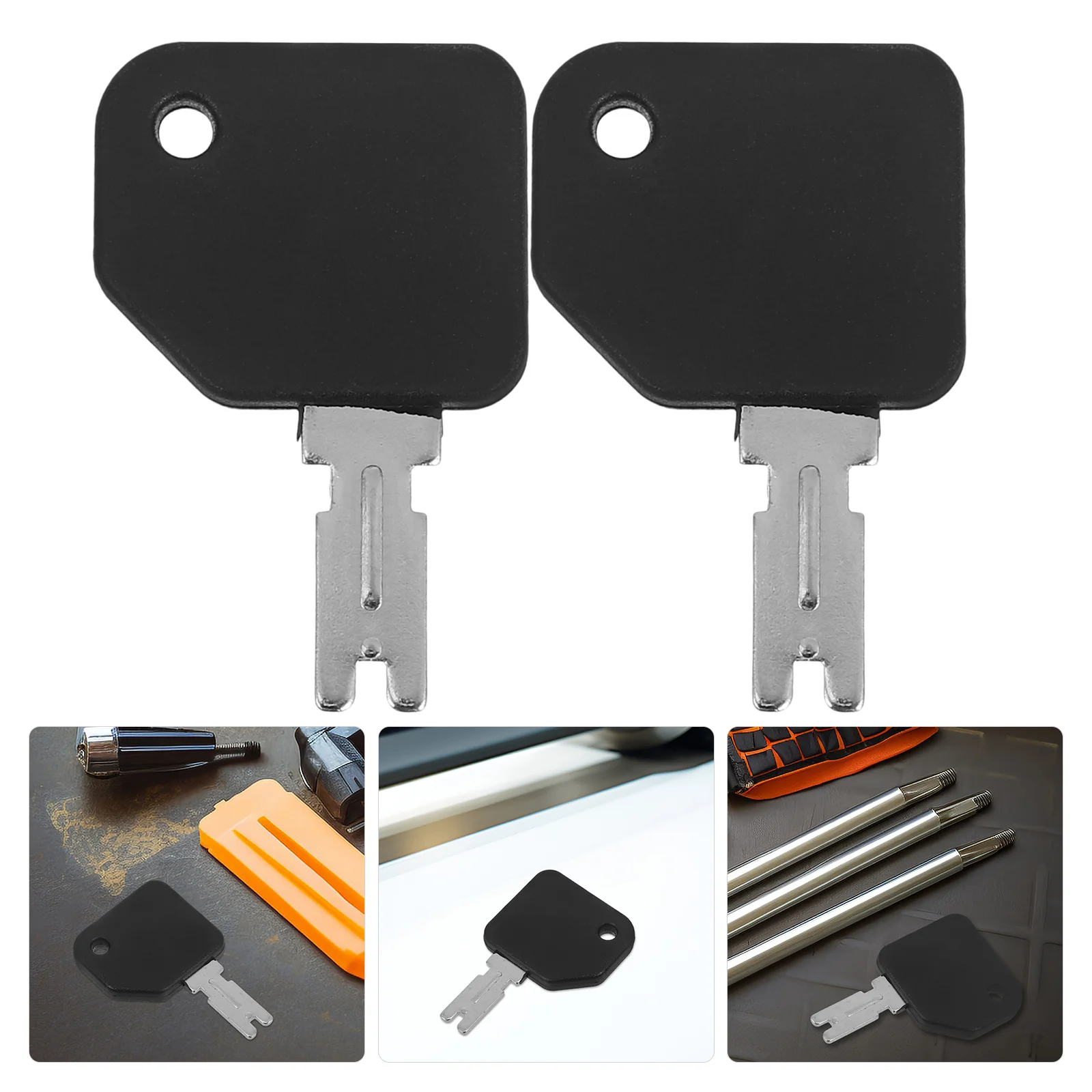 

2 pcs Forklift Keys Heavy Equipment Key Set For 166 186304 S30Xl Replacement Ignition Starter Switch Construction Farm