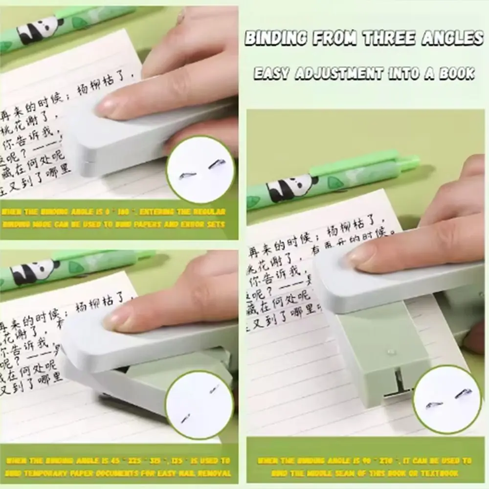 360 Degree Rotary Desktop Stapler Effortless Use 24/6 26/6 Staples Gradient Color Stapler Durable Multifunction