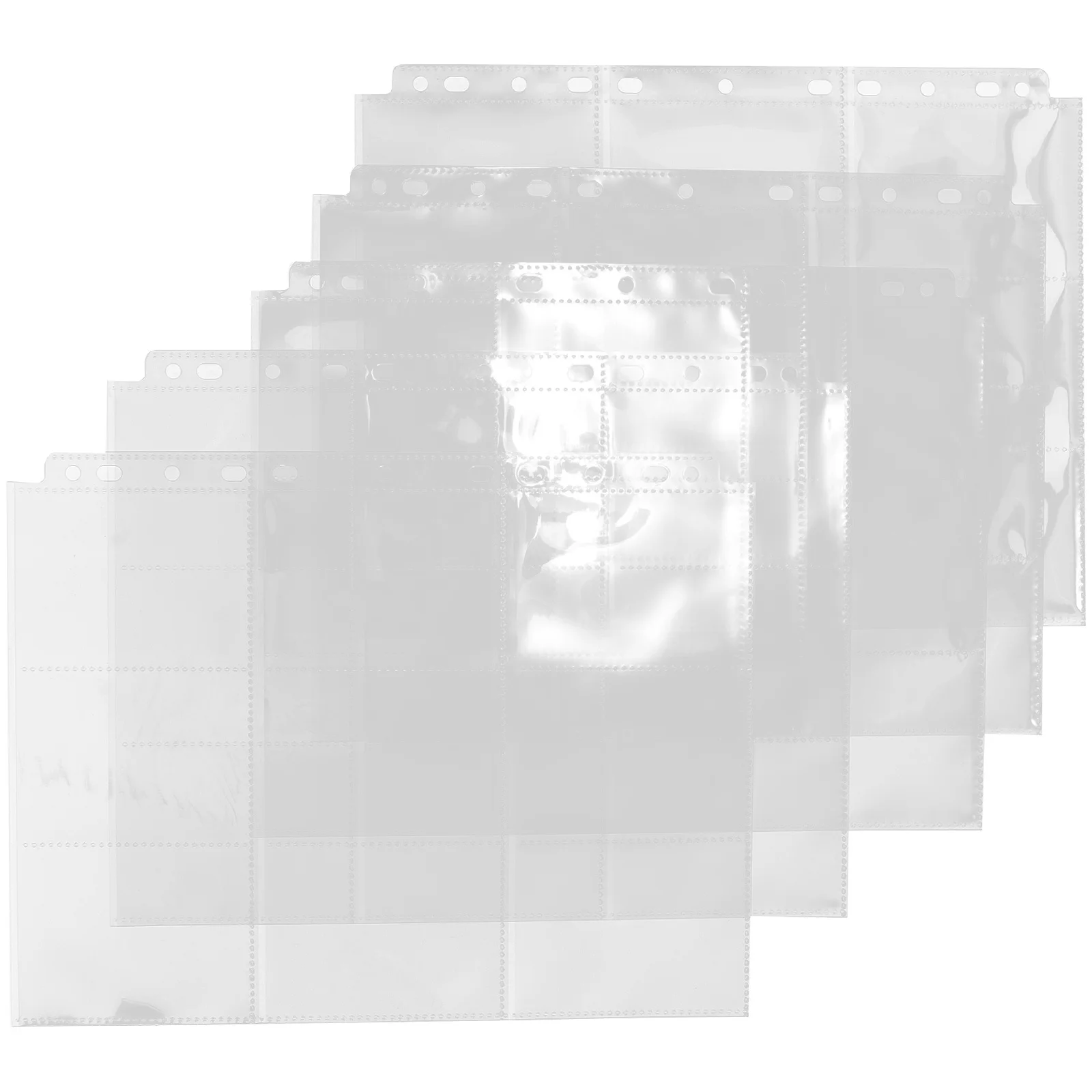 

10 Sheets Clear Card Sleeves for Game Cards Collection Waterproof Lightweight Pages for Binder Portable Card Storage Organizer