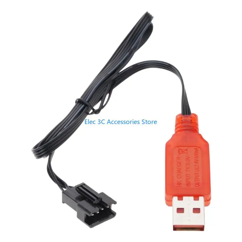 Y51A 7.4V 500mA Lithium Battery Charging Cable with Overcharge Protections for DE36W DE65 HM202 EC08 EC16 Car