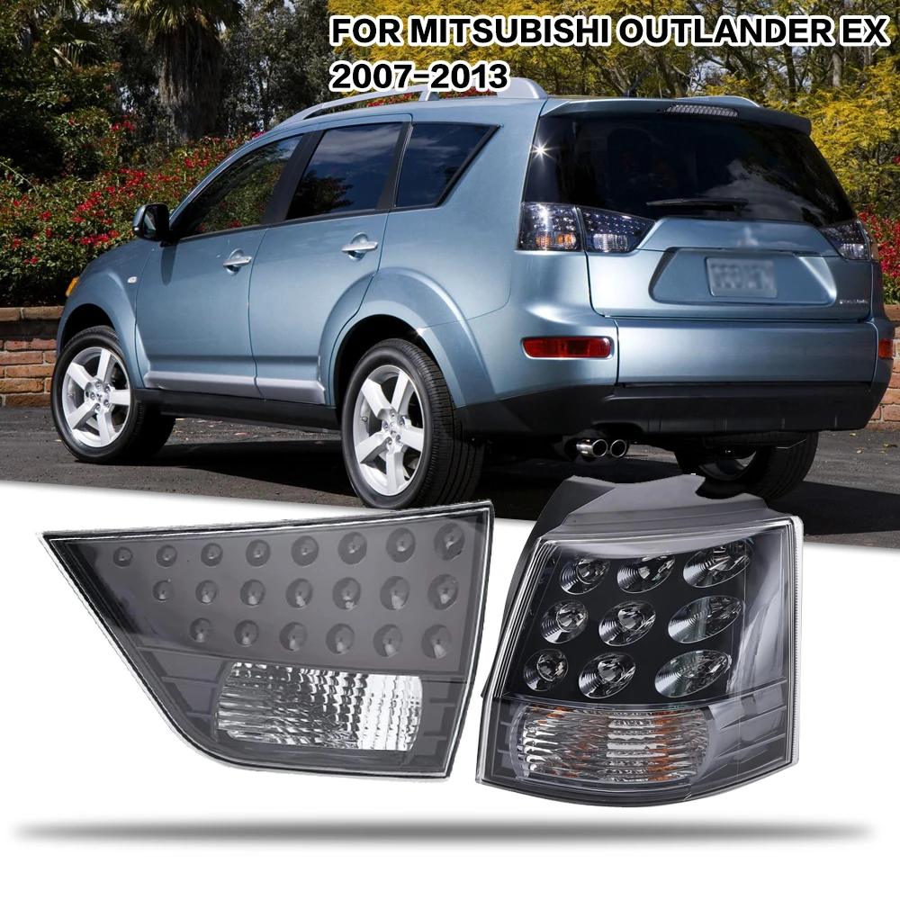 For Mitsubishi Outlander EX Tail Lights 2007-2013 Rear Lamp Set Driving Reversing Stop Brake Turn Signal Lights Auto Accesso