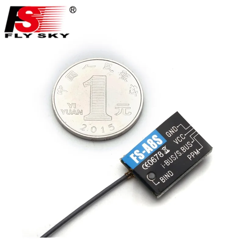 جهاز استقبال صغير Flysky FS-A8S 2.4G 8CH مع PPM i-BUS SBUS متوافق مع FS-gt5 FS-i6 i6S FS-i6x لطائرة RC Qaudcopter FPV Racing Drone