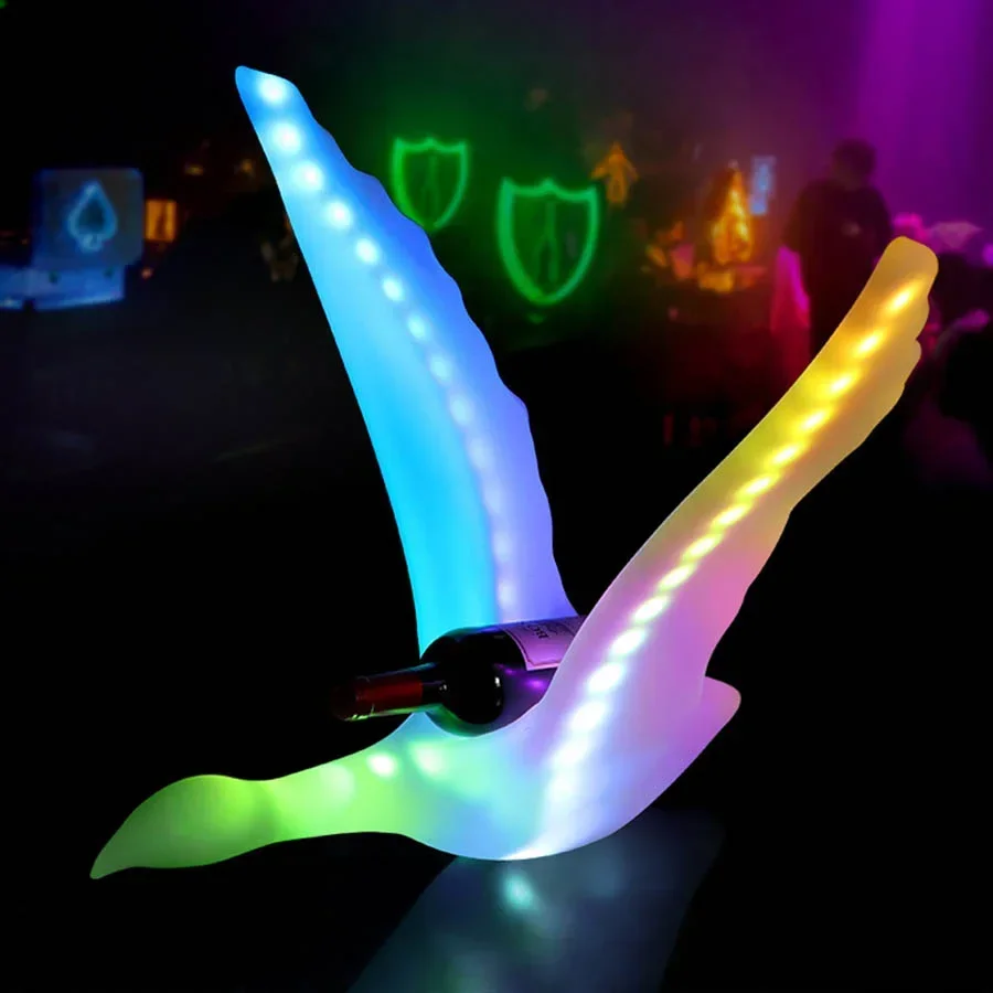 2PCS Night Club Grey Goose Bottle Presenter Sign Swan Bottle Holder Rechargeable Champagne Bottle Glorifier Display