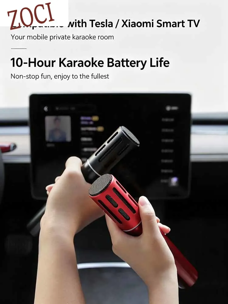 Wireless Car Karaoke Microphone FIT for Tesla New Refresh Model Y  Model 3   X   S