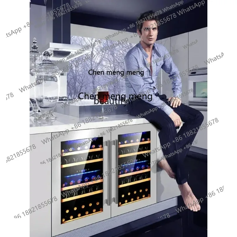 cn8617 LHY   Seamless Embedded Wine Cabinet Frequency Conversion Constant Temperature Wine Cooler Air Cooling Embedded Wall Hidd
