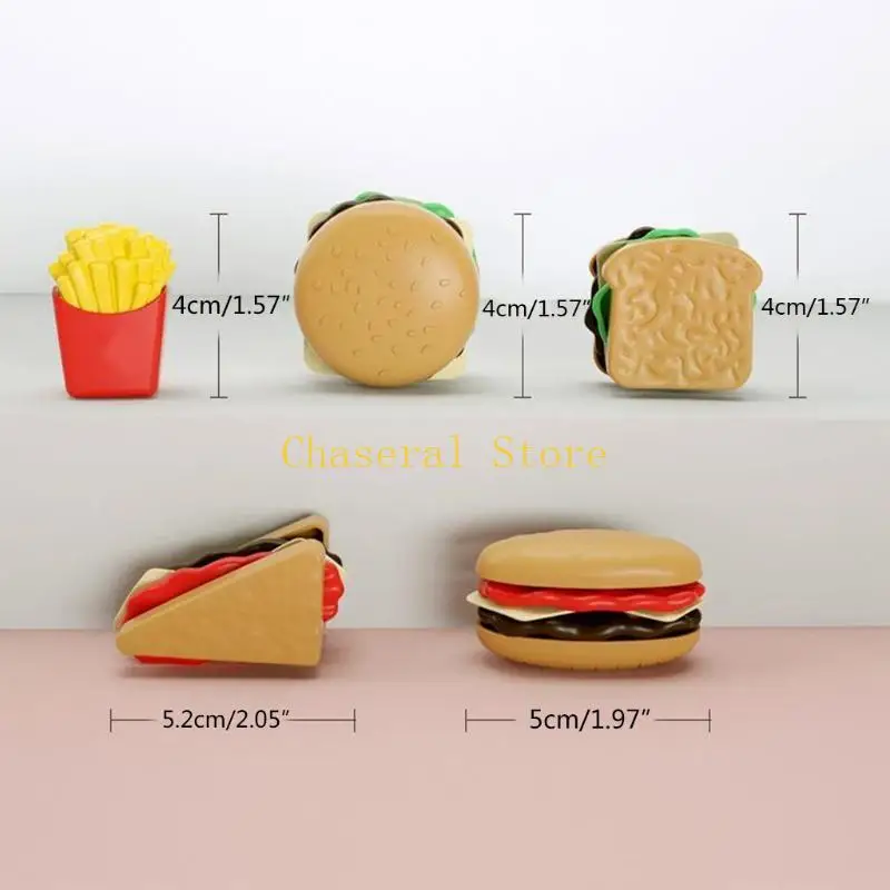 E7ce toible als Spiel für Miniatur Burger Bildungsspielzeug für Girl Kid Kitchen zu spielen