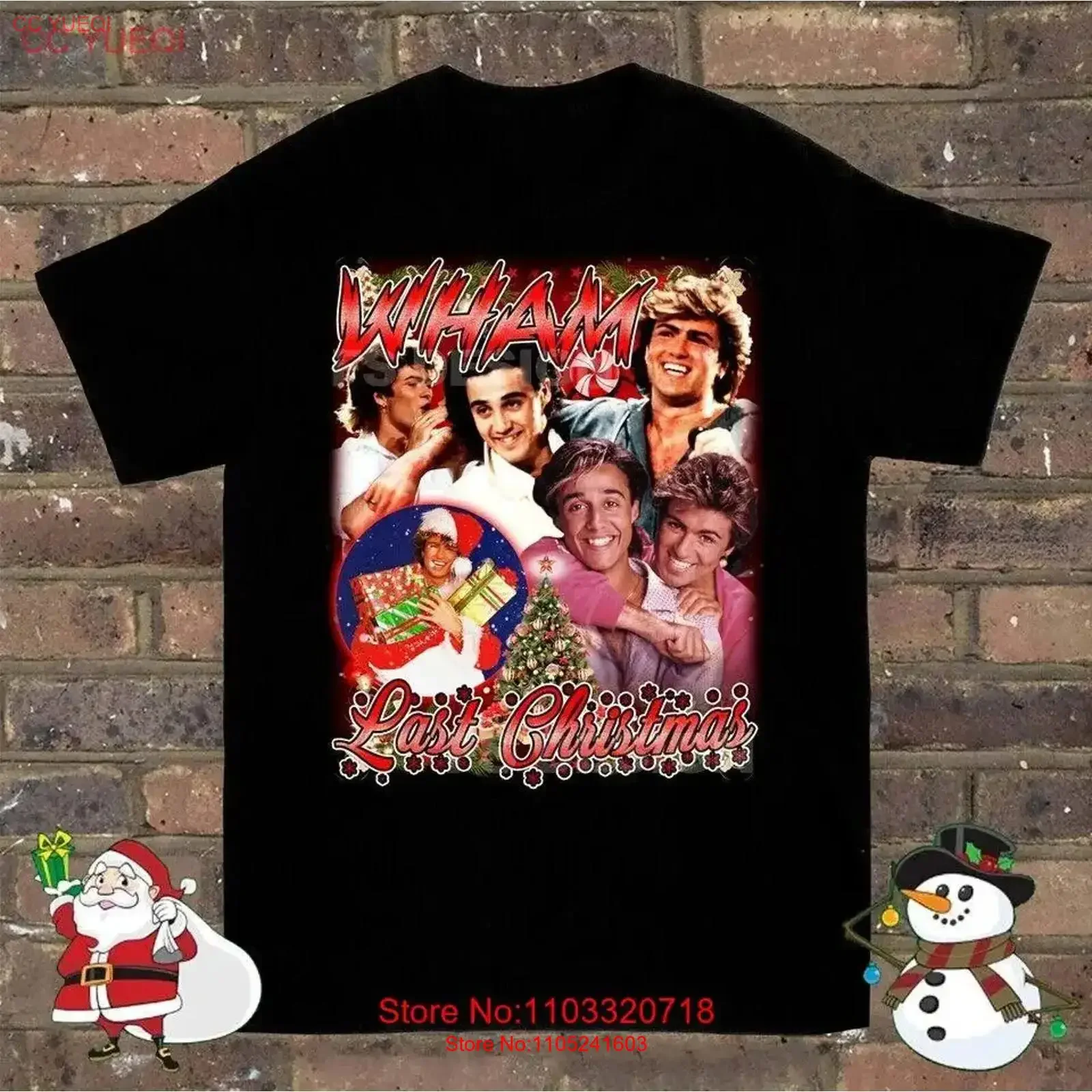 Wham Last Christmas Merry Xmas For Fan T Shirt Full Size S 5XL ZL441 vintage Washed Top For Everyday Wear Breathable Versatile