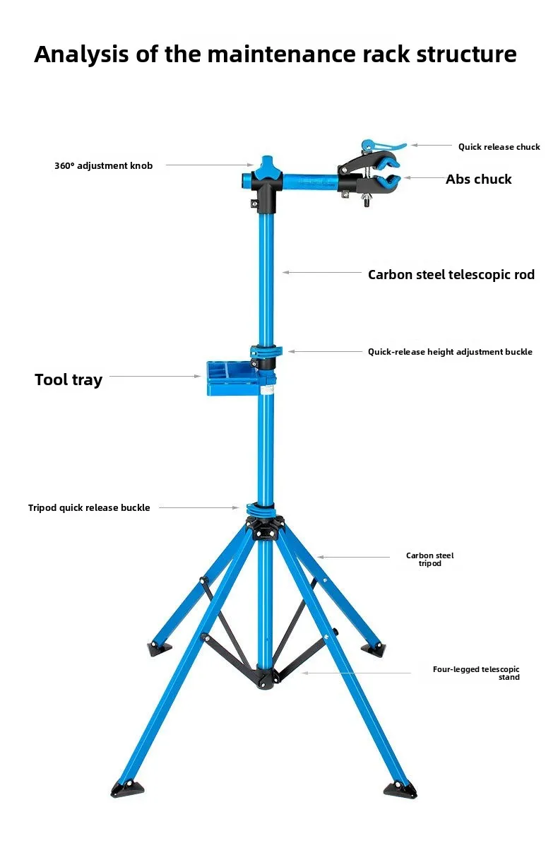 Foldable Bicycle Repair Workbench Mountain & Road Bike Maintenance Display Parking Rack