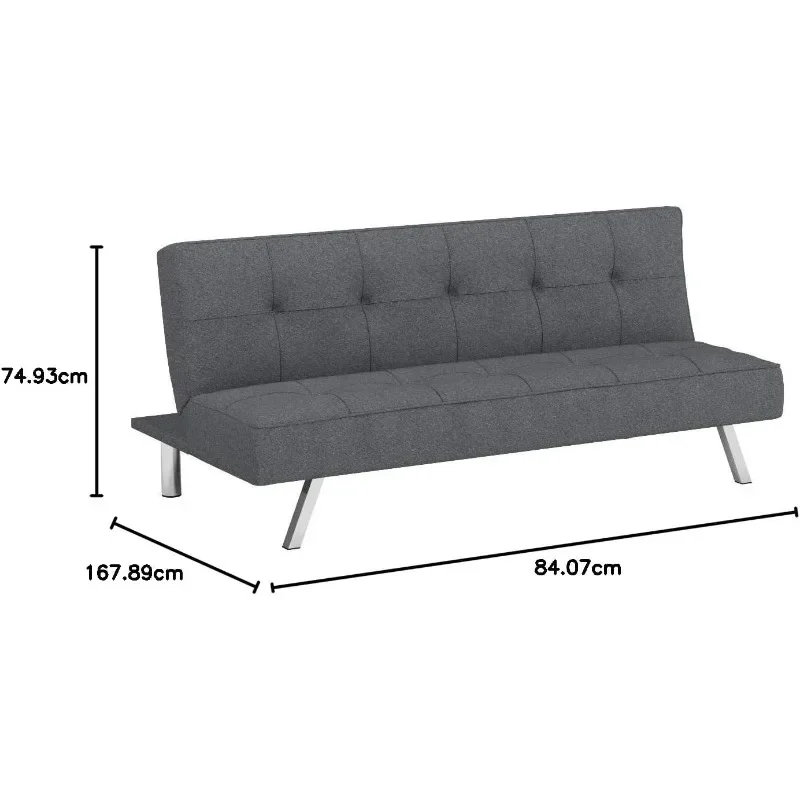 Rane conversível sofá-cama conversível, Charcoal Bed