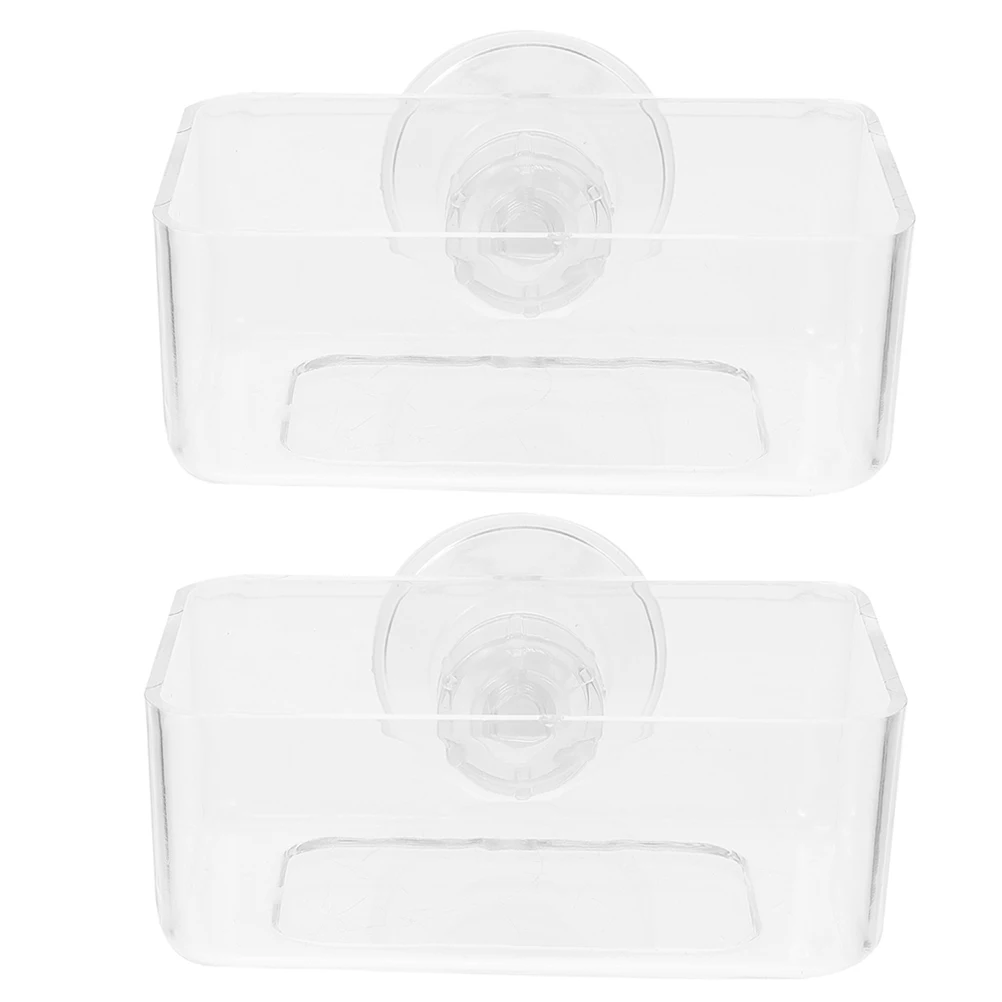 

2pcs Acrylic Feeding Ring Tank Accessories Floating Food Holder With Suction Cup Transparent White Fish Feeder Circle For