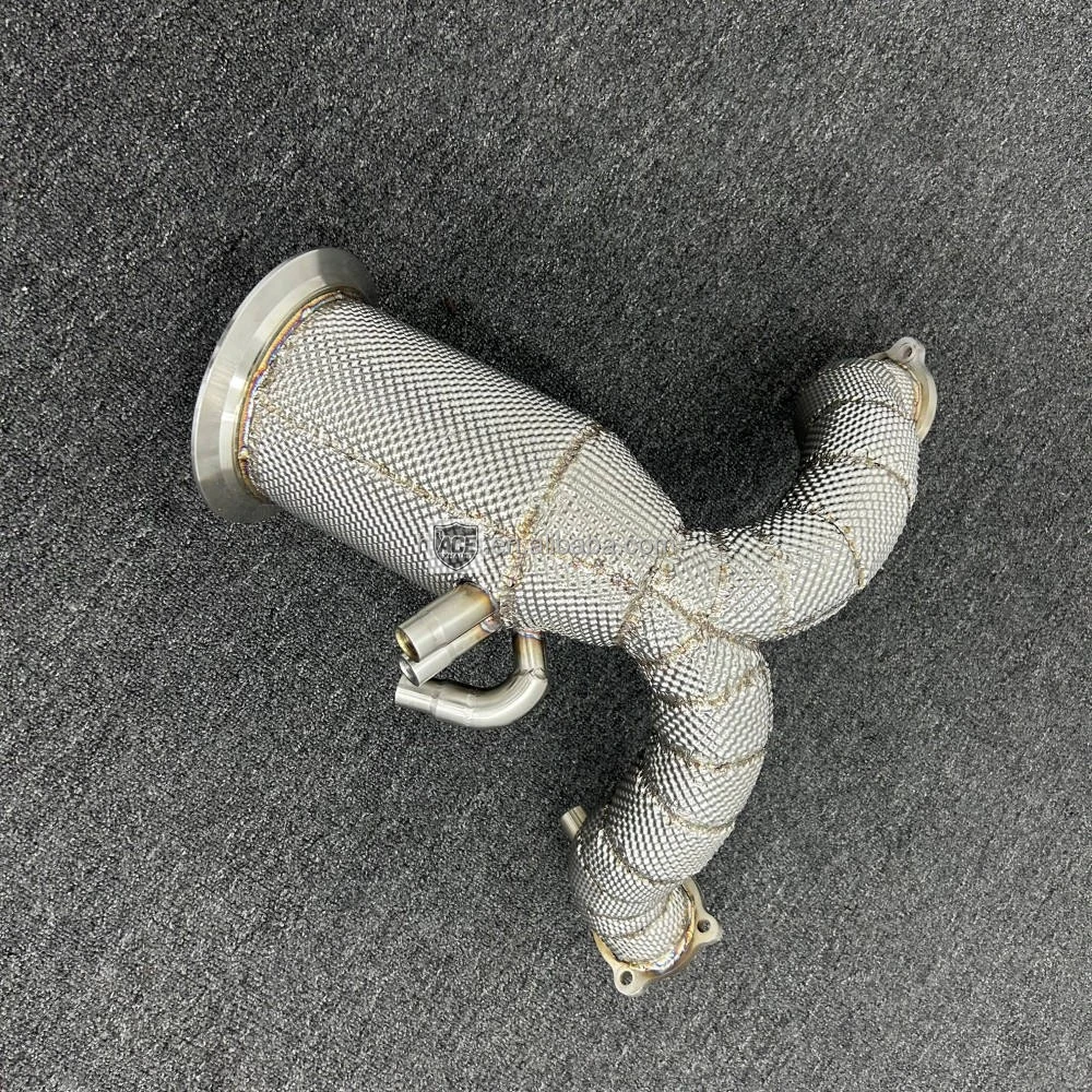 ACE für Audi Q7 Q8 3.0T Porsche Cayenne 3.0T 2020- Downpipe mit Hitzeschild Edelstahl-Rennsport-Auspuffanlage – Detail 8