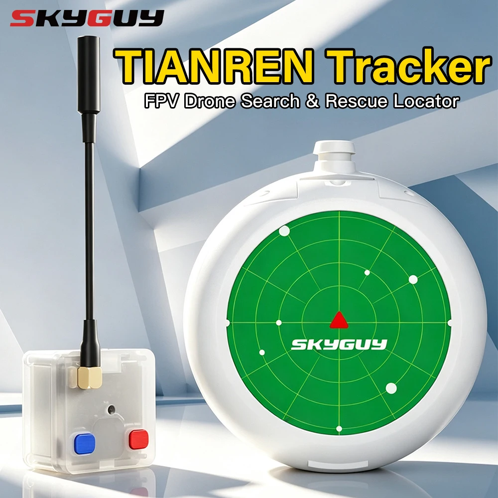 SKYGUY TIANREN Tracker GPS-Koordinatenanzeige Ferngesteuertes Stroboskoplicht mit Summer, unterstützt 181GPS-Modul für RC-Starrflügler-Such- und Rettungseinsätze