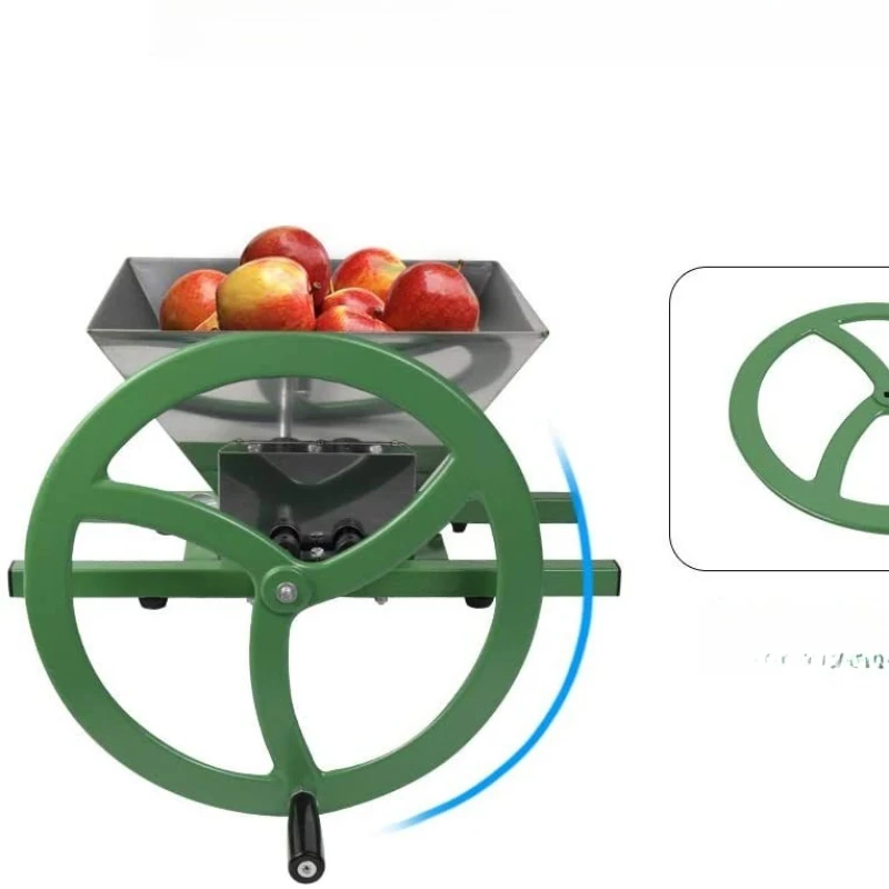 

Labor-saving large flywheel apple crusher, hand-cranked stainless steel self-brewed cider 7L crusher