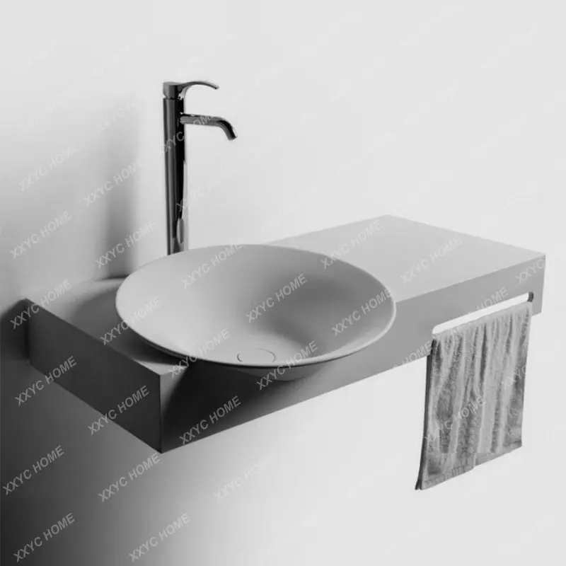 Small Apartment Semi-Embedded Artificial Stone Whole Washbin Sink Washbasin Washstand Pool