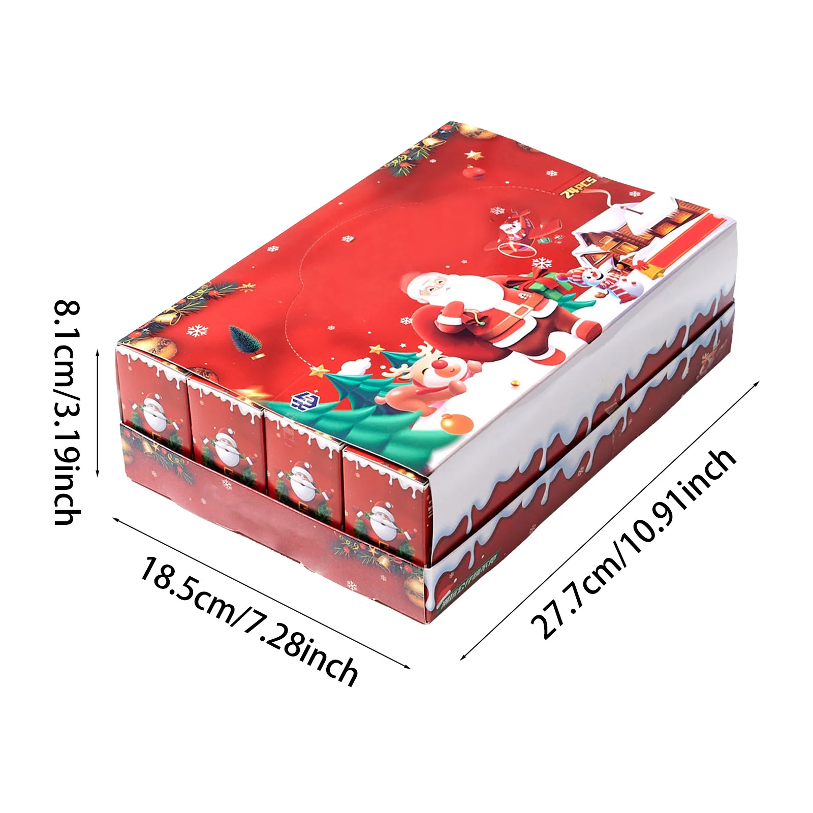 Countdown to Christmas Advent Calendar with Chocolate 24 Box Christmas Keychain Cute Christmas Electric Cooking Pot with Timer