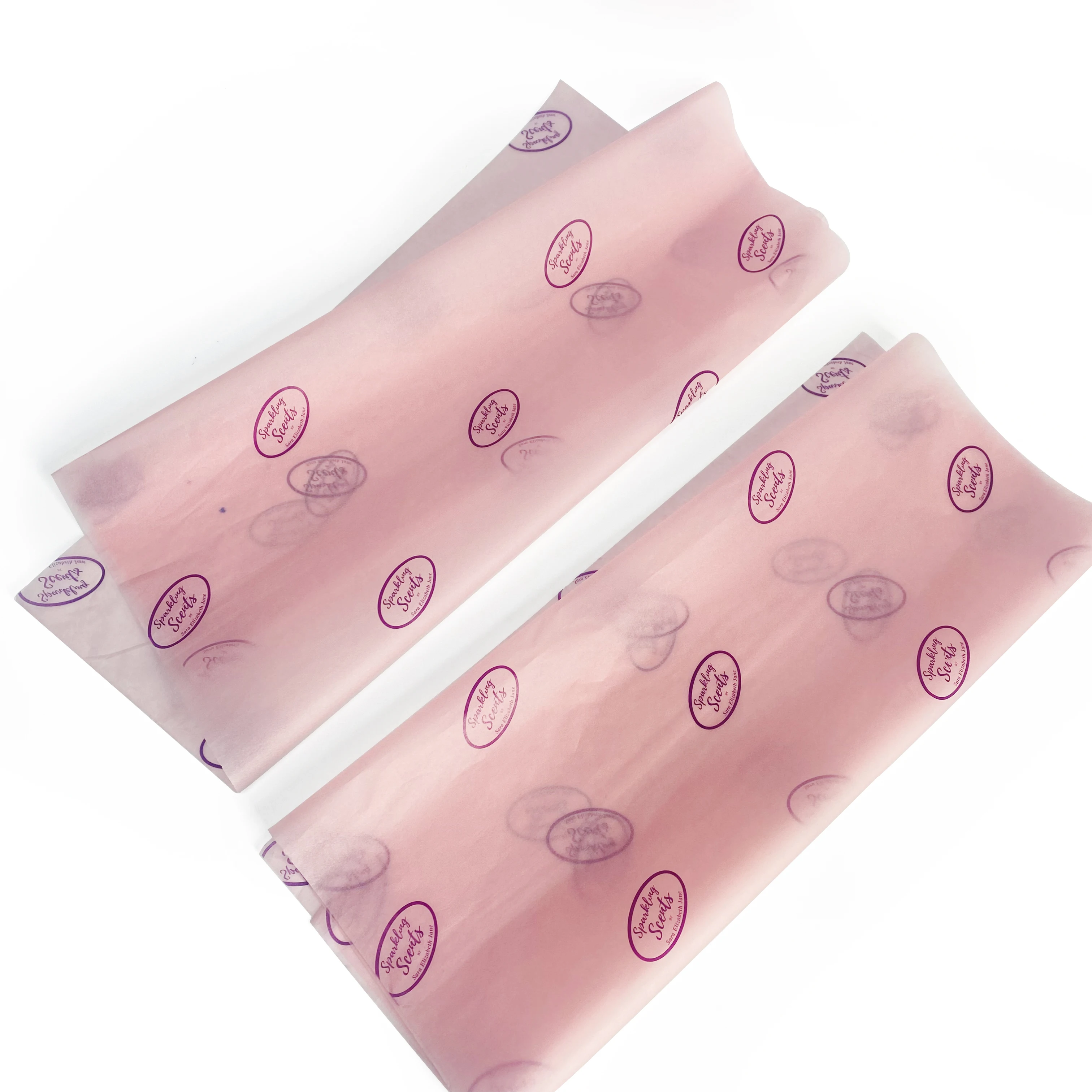 Pink Custom Packaging Clothes Wrapping Tissue Paper Brand Name Printed Wrapping Tissue Paper For Garment/Book/Shoes