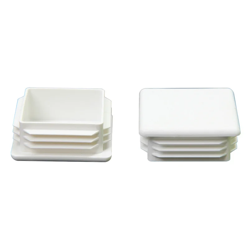 4Pcs Chair Leg Plastic Whitle End Cap Square Tube Insert White 15mm 20mm 30mm 40mm Anti Slip Feet Protector Pads Home Decor