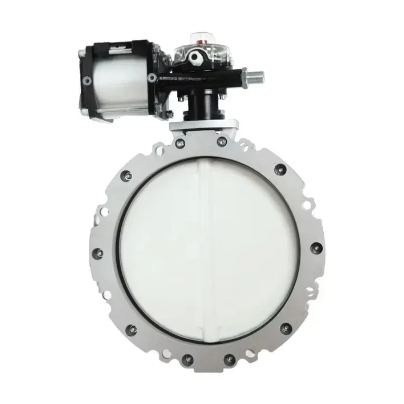 

DN150 DN200 DN250 DN300 Pneumatic Dust Butterfly Valve Cast Iron Powder Cement Tank Silo Discharge Ventilation Valve