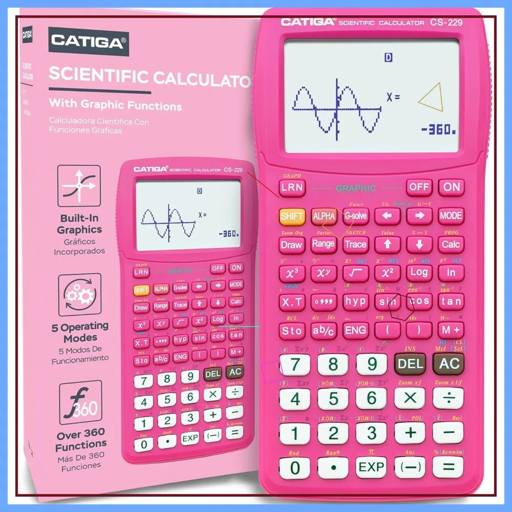 

Scientific Graphing Calculator with Multiple Modes - Ideal for High School & College Students in Math and Science Courses