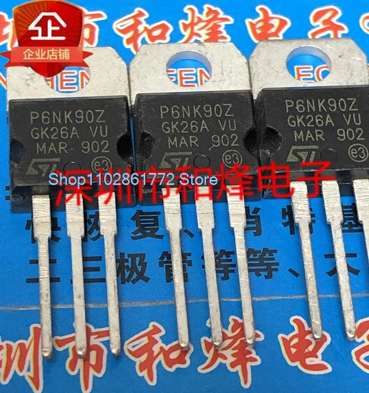 (10PCS/LOT) P6NK90Z STP6NK90Z  TO-220 MOS 900V 5.8A