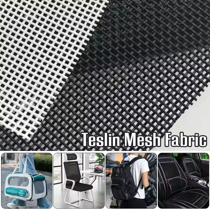 Waterproof Colorful Teslin Mesh Fabric for DIY Beach Chair Office Folding Recliner Swing Chair Pet Bed PVC Cloth Teslin Fabric