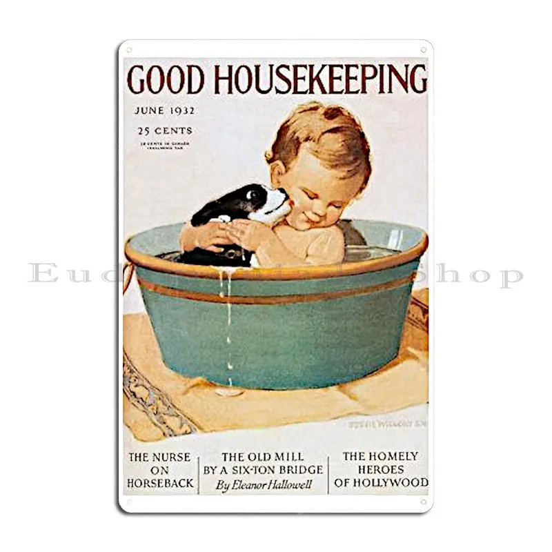 Vintage Good Housekeeping Cover Metal Signs Wall Plaque Cinema Personalized Bar Cave Garage Club Tin Sign Poster