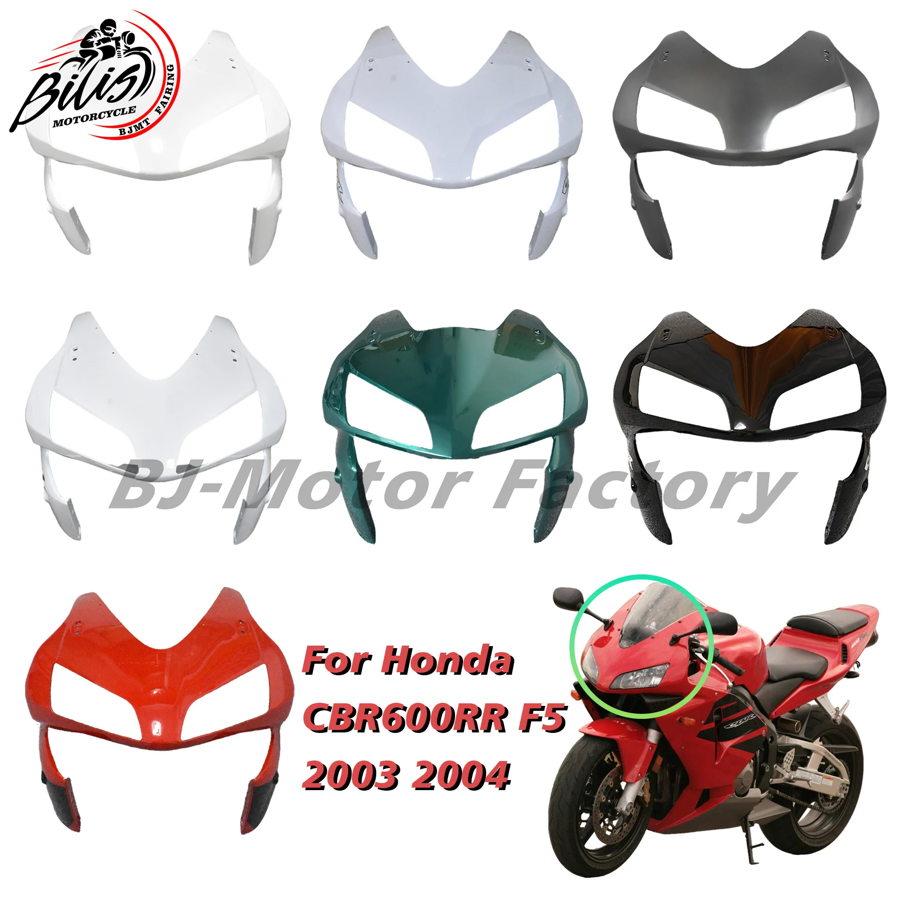 

Reliable Headlamp Cover For Honda CBR600RR F5 2003 2004 Front Protector Front Headlight Cover Plastic Molded