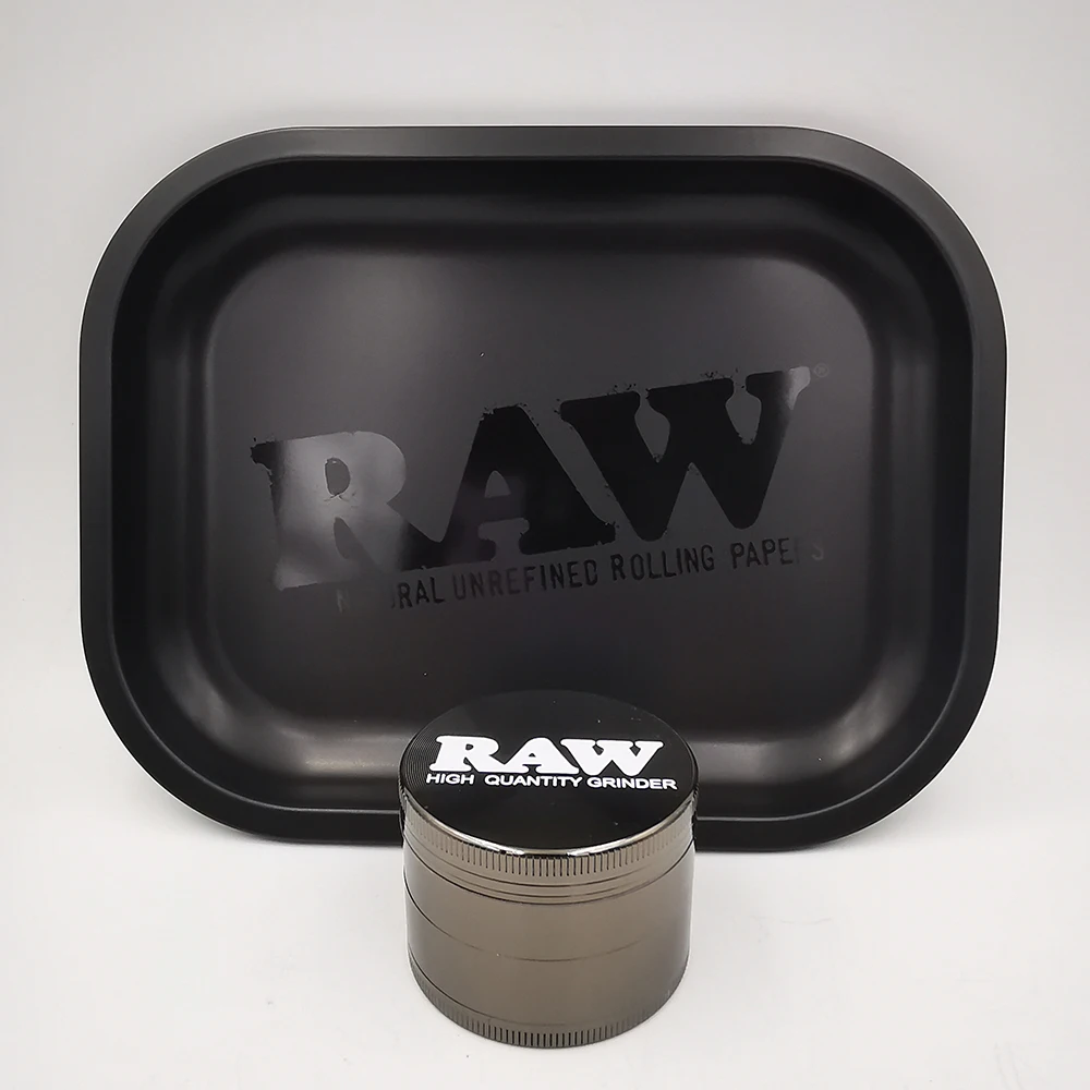 صفيح معدني صينية لف 180X140mm ومطحنة أعشاب معدنية 50 مللي متر مجموعة ملحقات أنابيب الدخان الأسود #3