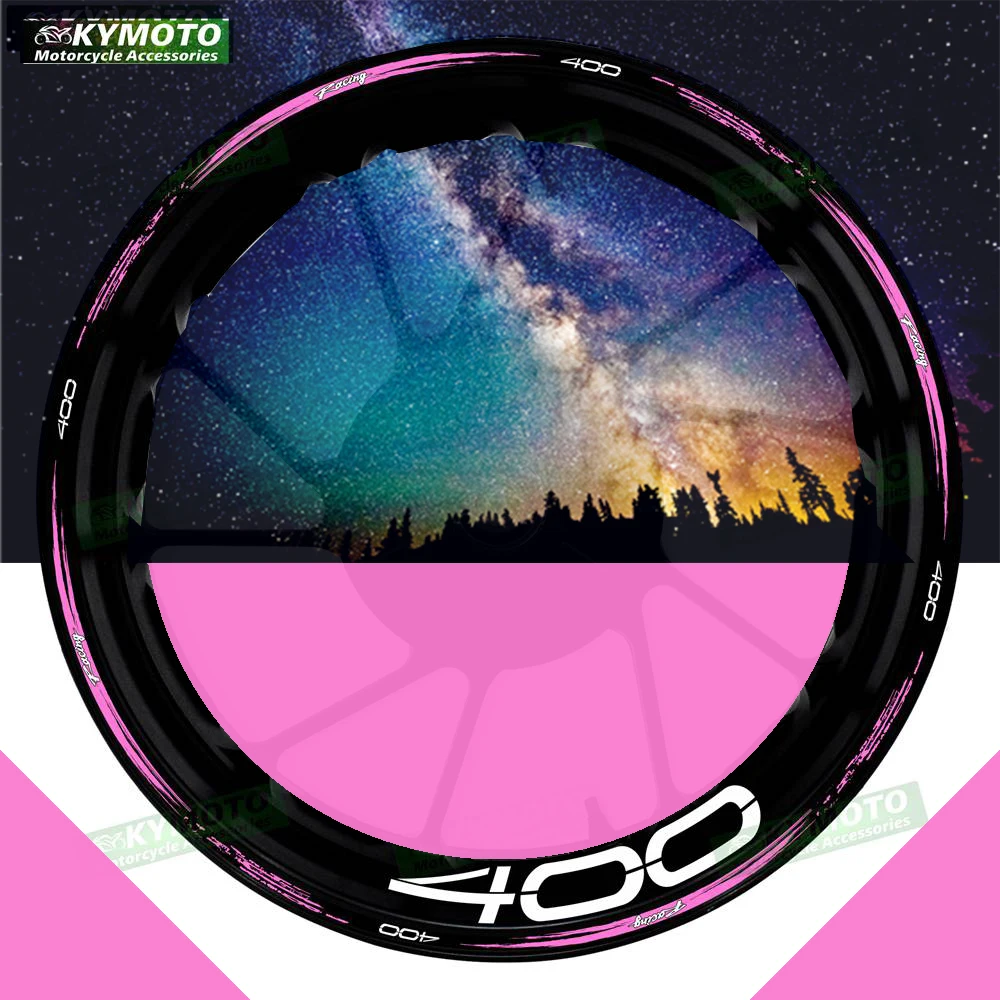 

For Z400 Z 400 motorcycle accessories 17 inch front and rear wheel stickers modified reflective wheel rim stickers decoration