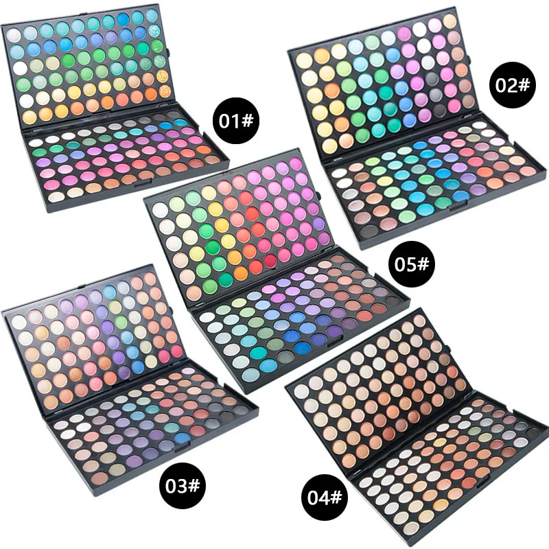 120 Colors Pearlescent Matte Eyeshadow Nude Earth Color Palette Cosmetics Kit Fashion Women MakeUp Tools