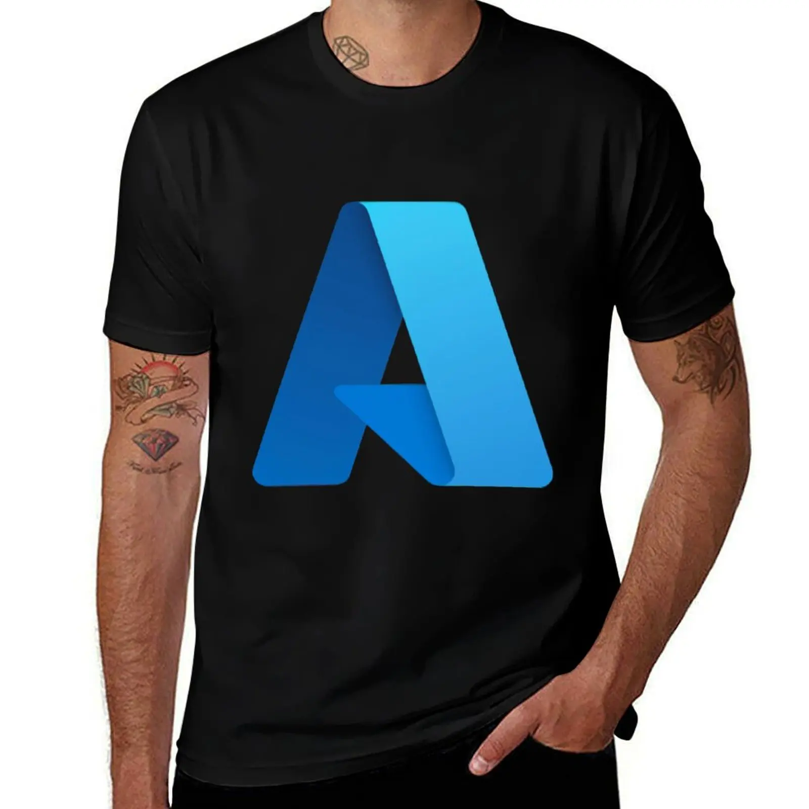 

anime man t shirts personalised cotton t shirt for t oversize Microsoft T-Shirt Azure shirts