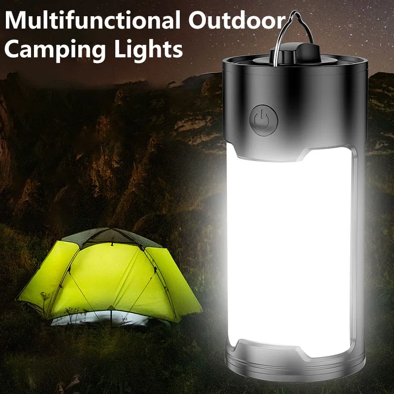 

LED Outdoor Camping Emergency Lights USB 10W Waterproof Portable Hook Up Tent Camping Lamp Power Failure Work Light Flashlight