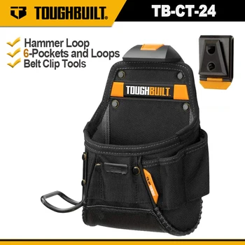 ToughBuilt gereedschapsriem TB-CT-24 werkriem Projecttasje voor gereedschapsriem 6 zakken Hammerlus-zware constructie